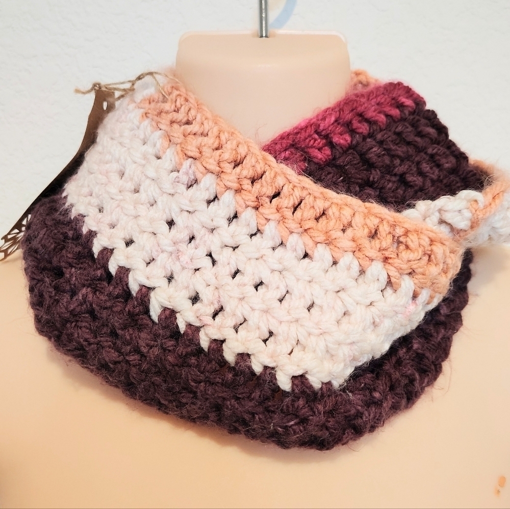 Handmade Crochet Infinity Scarf - Picture 3 of 3